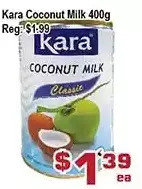 Top Food Supermarket Kara coconut milk offer