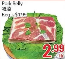 Hong Tai Supermarket Pork belly offer