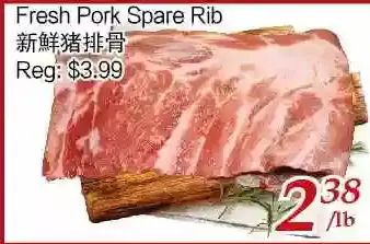 Tone Tai Supermarket Fresh pork spare rib offer