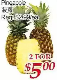 Tone Tai Supermarket Pineapple offer
