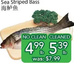 Ample Food Market Sea striped bass offer