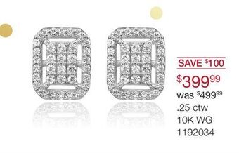 Charm Diamond Bouquet 10k white gold 0.25ctw diamond fashion stud earrings offer