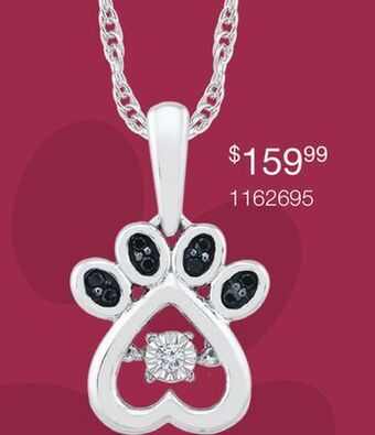 Charm Diamond Sterling silver dancing diamond paw pendant offer
