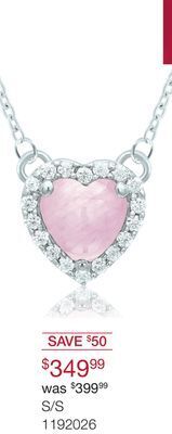 Charm Diamond Polar pink sterling silver 16" pink sapphire & diamond heart necklace offer