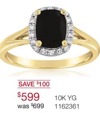 Charm Diamond 10k yellow gold sapphire & diamond ring offer