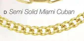 Charm Diamond Semi solid miami cuban offer