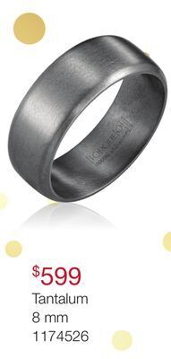 Charm Diamond 8mm tantalum band offer