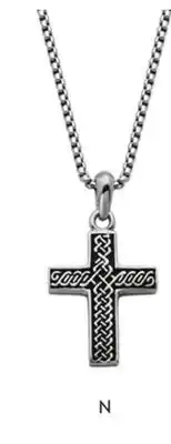 Charm Diamond Steelx stainless steel 24" celtic cross pendant offer