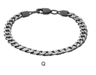 Charm Diamond Steelx 7mm curb chain 8.5" bracelet offer