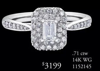 Charm Diamond Glacier fire canadian diamond 0.71ctw white gold bridal ring offer