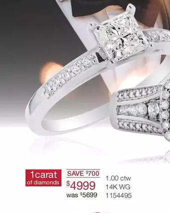 Charm Diamond 1.00 ctw 14k wg ring offer