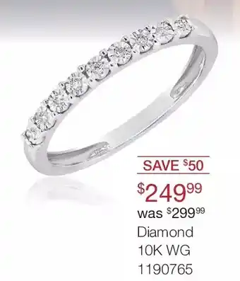 Charm Diamond Diamond 10k wg ring offer