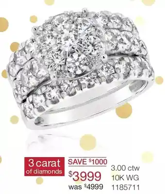 Charm Diamond 3.00 ctw 10k wg ring offer