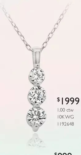 Charm Diamond 1.00 ctw 10k wg pendant offer