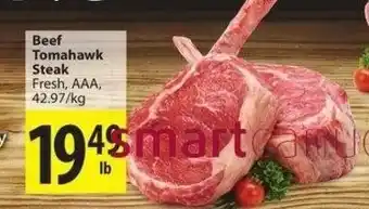 Save on Foods Beef tomahawk steak offer