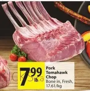 Save on Foods Pork tomahawk chop offer