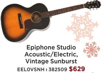 Long & McQuade Epiphone el-00 studio acoustic/electric - vintage sunburst offer