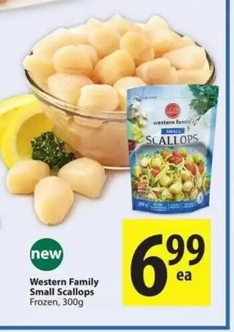 Save on Foods Western family small scallops offer