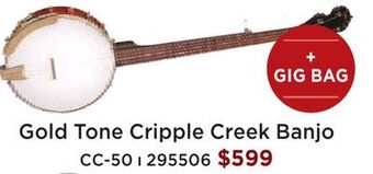 Long & McQuade Gold tone cc-50 cripple creek banjo w/ gig bag offer