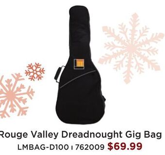Long & McQuade Rouge valley dreadnought gig bag offer