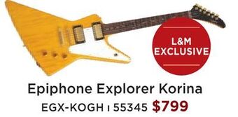 Long & McQuade Epiphone explorer - korina offer