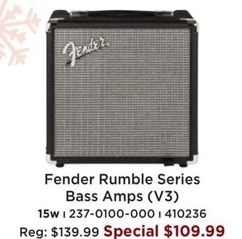 Long & McQuade Fender rumble 15 - rumble series 15 watt bass amp (v3) offer
