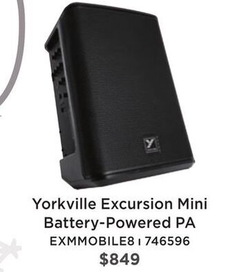 Long & McQuade Yorkville exm mobile8 excursion mini battery powered pa offer