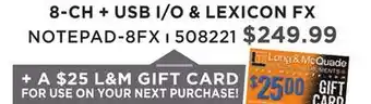 Long & McQuade Soundcraft notepad-8fx 8-channel small-format analog mixer offer