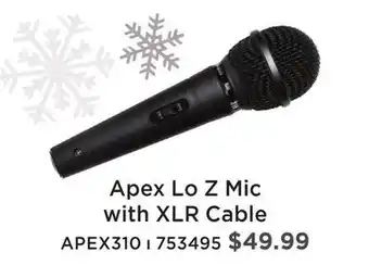 Long & McQuade Apex310 lo z mic w/xlr cable offer