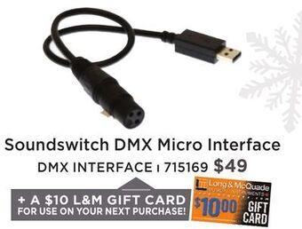 Long & McQuade Soundswitch dmx micro interface offer