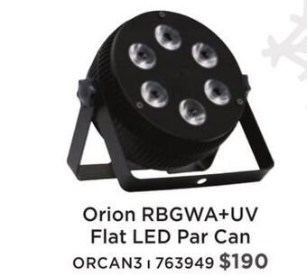Long & McQuade Orion orcan3 rbgwa+uv flat led par can offer