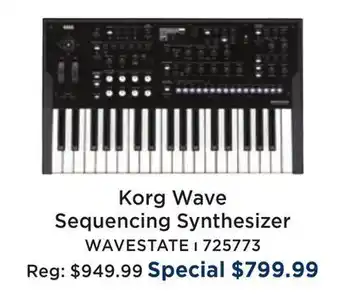 Long & McQuade Wave sequencing synthesizer korg offer