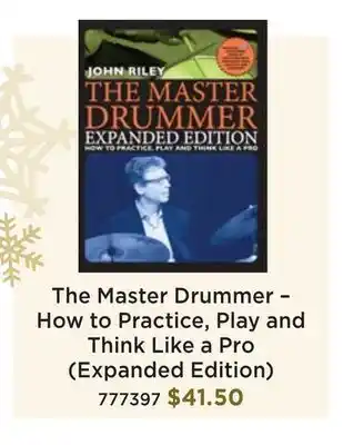 Long & McQuade Hudson music the master drummer (expanded edition) - riley - percussion - book/video online offer