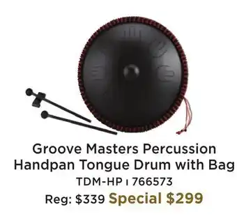 Long & McQuade Groove masters percussion tdm-hp handpan tongue drum with bag offer