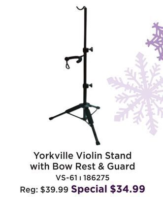 Long & McQuade Yorkville violin stand with bow hanger offer
