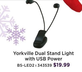 Long & McQuade Yorkville dual music stand light offer