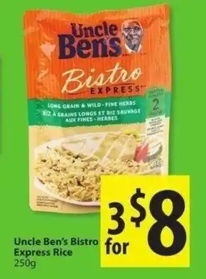 Save on Foods Uncle ben's bistro express rice offer