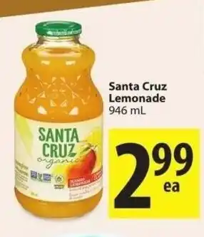 Save on Foods Santa cruz lemonade offer