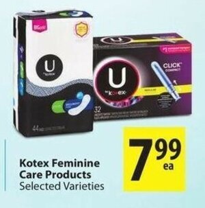 Save on Foods Kotex feminine care products offer