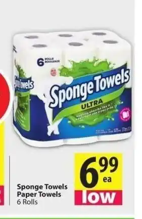 Save on Foods Sponge towels paper towels offer