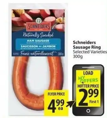 Save on Foods Schneiders sausage ring offer