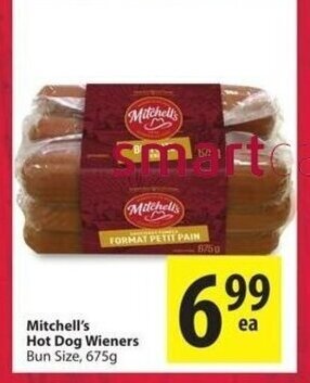 Save on Foods Mitchell's hot dog wieners offer
