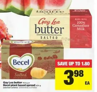 Real Canadian Superstore Gay lea butter becel plant based spread offer