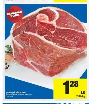 Real Canadian Superstore Pork picnic roast offer