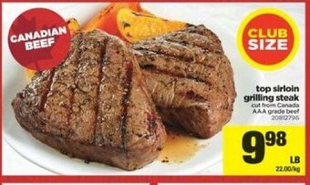 Real Canadian Superstore Top sirloin grilling steak offer