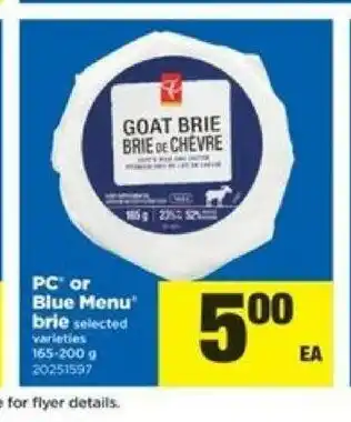 Real Canadian Superstore Pc or blue menu brie offer