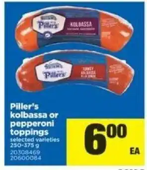 Real Canadian Superstore Piller's kolbassa or pepperoni toppings offer