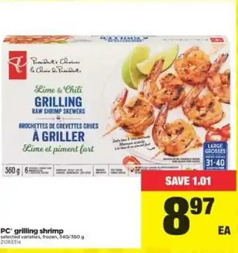 Real Canadian Superstore Pc grilling shrimp offer