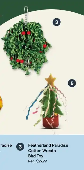 Petvalu Featherland Paradise Cotton Wreath Bird Toy offer