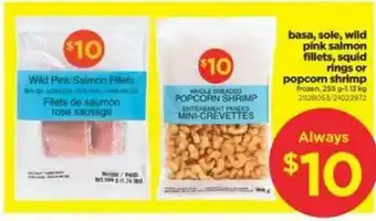 Real Canadian Superstore Basa, sole, wild pink salmon fillets offer